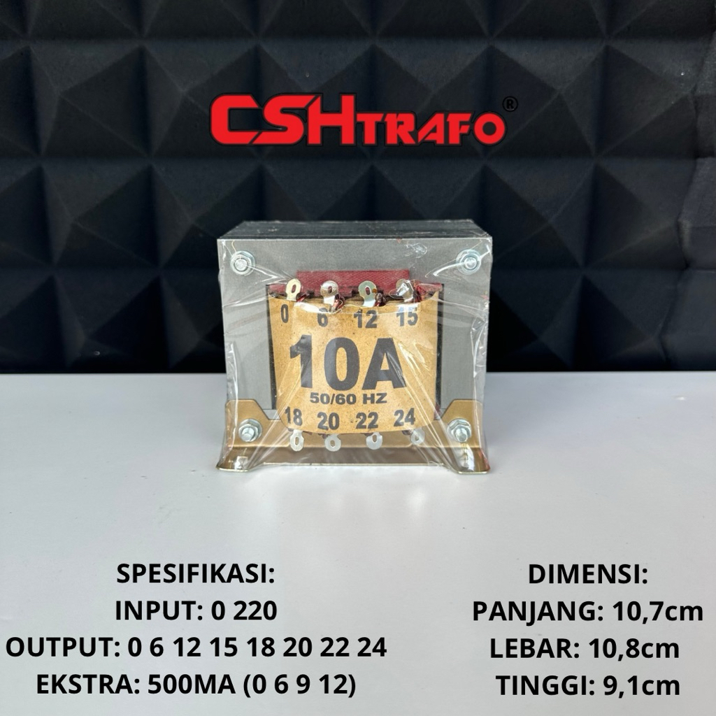 Trafo Kotak CSH Premium 10A CT & Non CT 100% Tembaga Murni