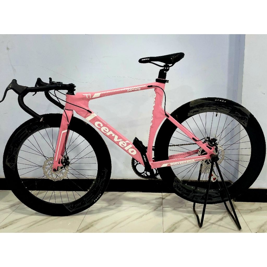 Sepeda Balap / Roadbike Cervelo T1 700c 10 speed jangkrik Rims 70mm Murah Meriah Siap Pakai - Warna 