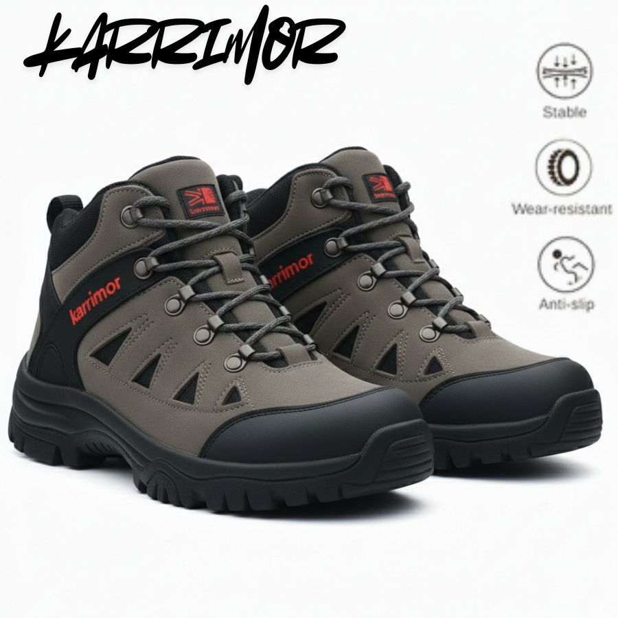 Sepatu Safety Boots Pria Karrimore Tracking - Sepatu safety Karimor Summit Hiking - Sepatu Gunung To