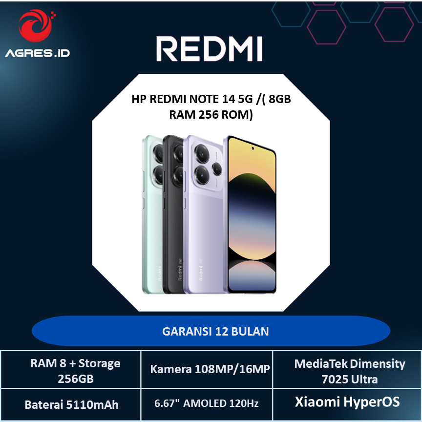 HP REDMI NOTE 14 5G /( 8GB RAM 256 ROM)