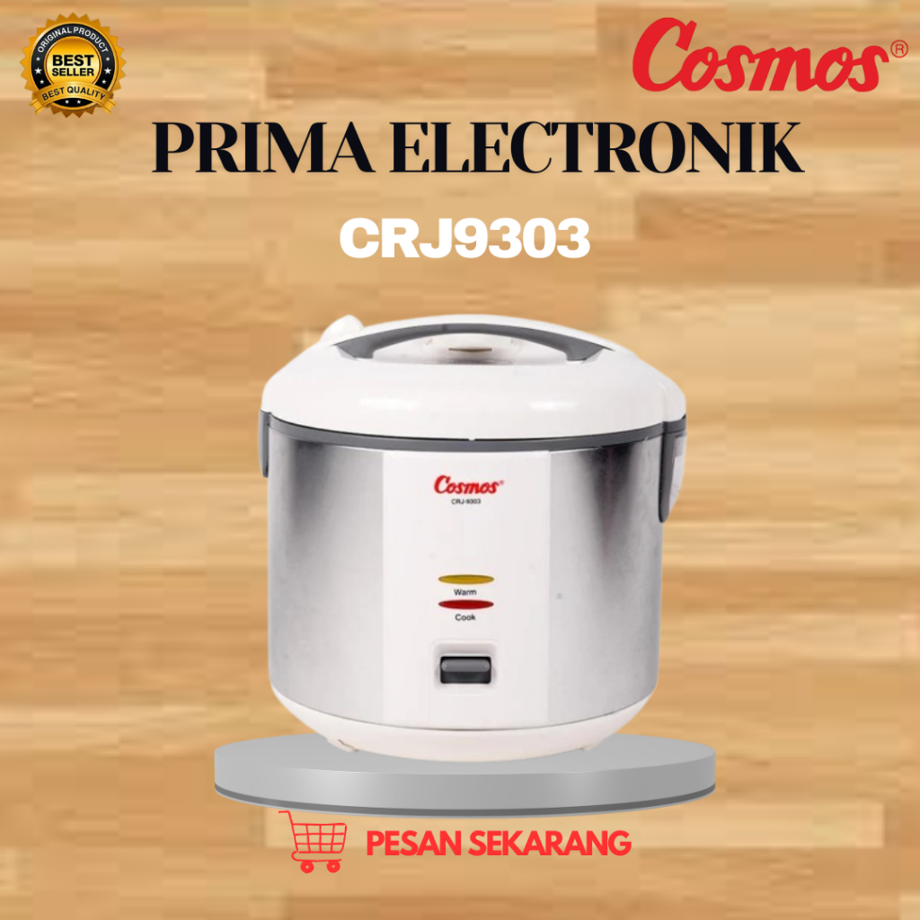 COSMOS RICE COOKER NON STICK CRJ9303 2L/CRJ-9303/CRJ 9303/CRJ-9303/CRJ 9303/ORIGINAL GARANSI RESMI