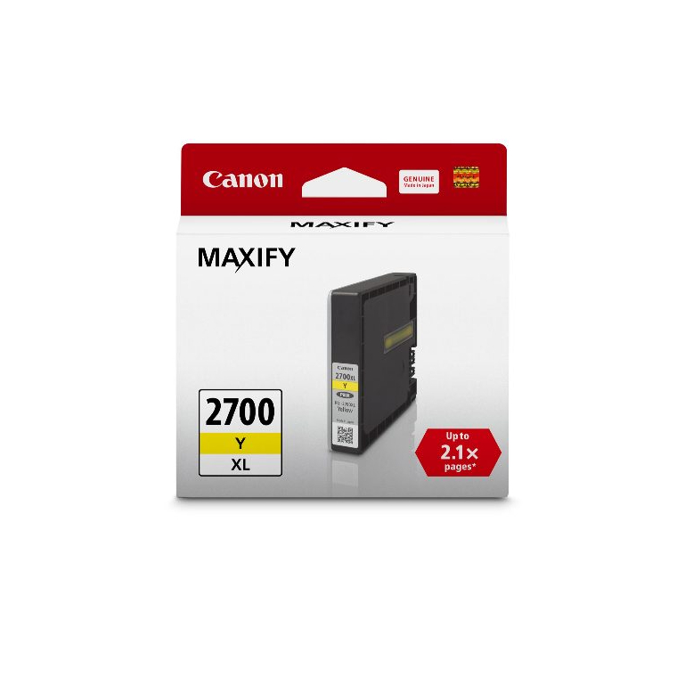 Tinta Original Canon 2700XL Yellow PGI-2700 XL Y - Tinta Canon MAXIFY iB4170 MB5170 MB5470 - Tinta C