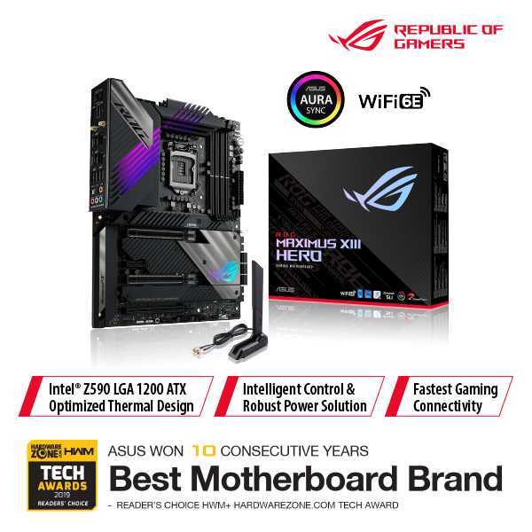 ASUS ROG MAXIMUS XIII HERO | Motherboard Intel Z590 LGA 1200 ATX