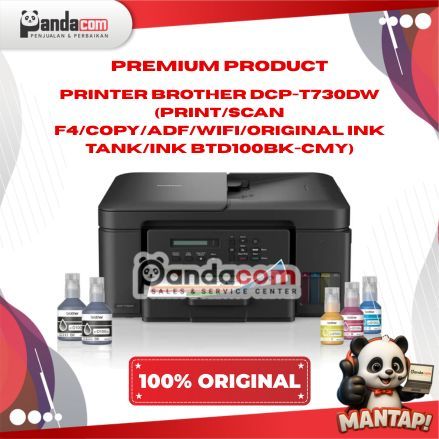 PRINTER BROTHER DCP-T730DW/PRINT/SCAN F4/COPY/ADF/WIFI/INFUS ORIGINAL/INK BTD100BK-CMY