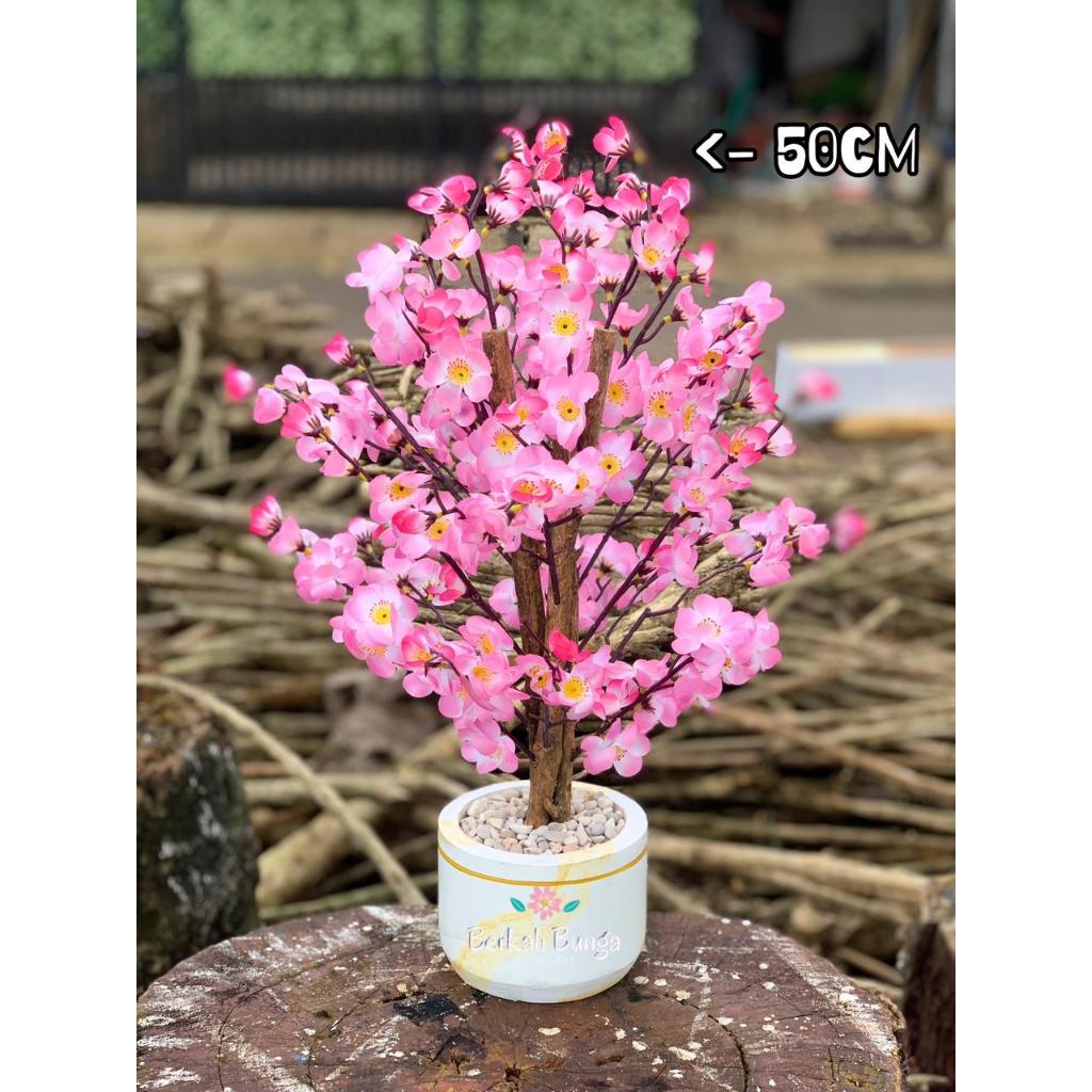 sakura 50cm - sakura artificial- sakura plastik- bunga sakura dekorasi - Bunga Artificial Hiasan - B