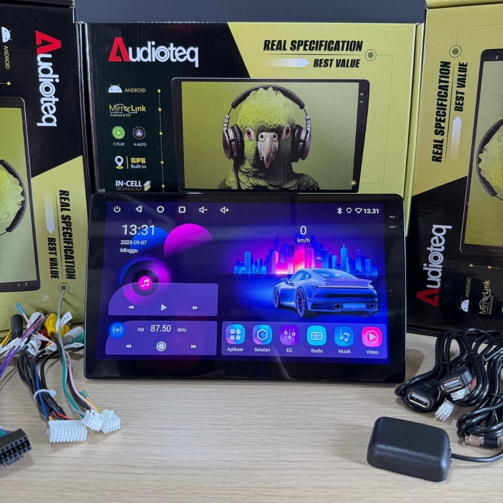 HEAD UNIT ANDROID 9 INCH AUDIOTEQ RAM 4/64 GB ANDROID RG 9 INCH
