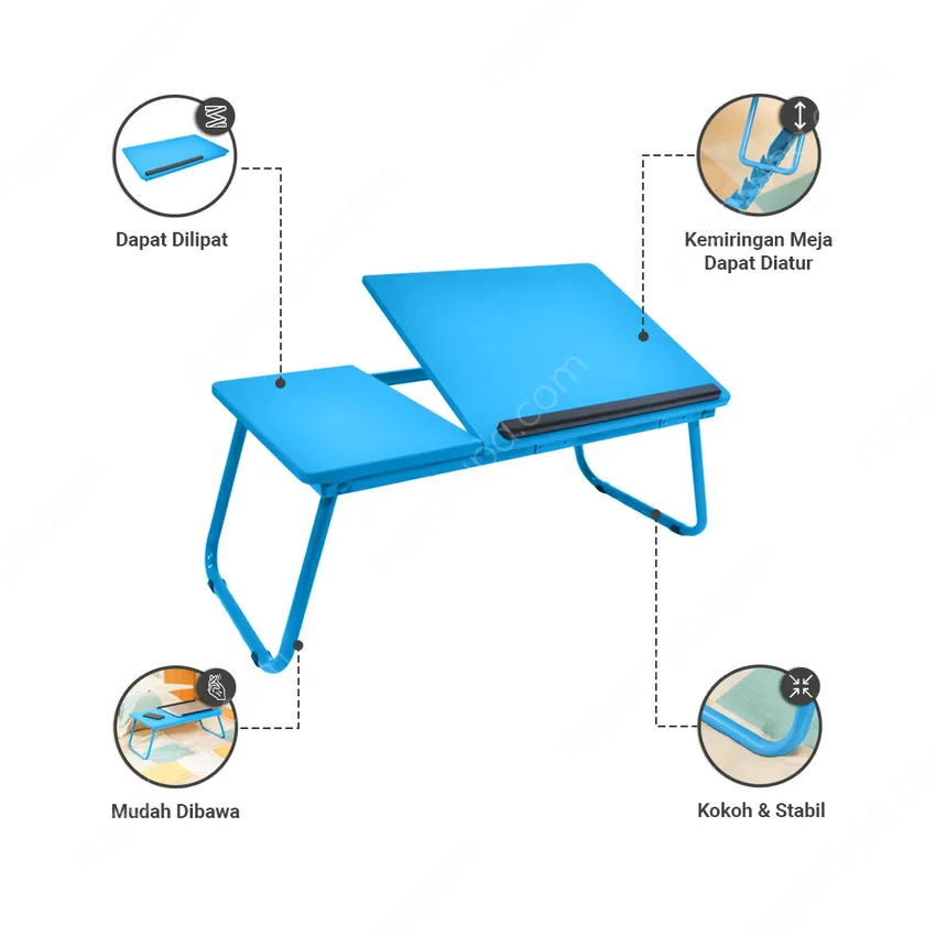 Informa Oxy Children's Folding Laptop Table - Blue