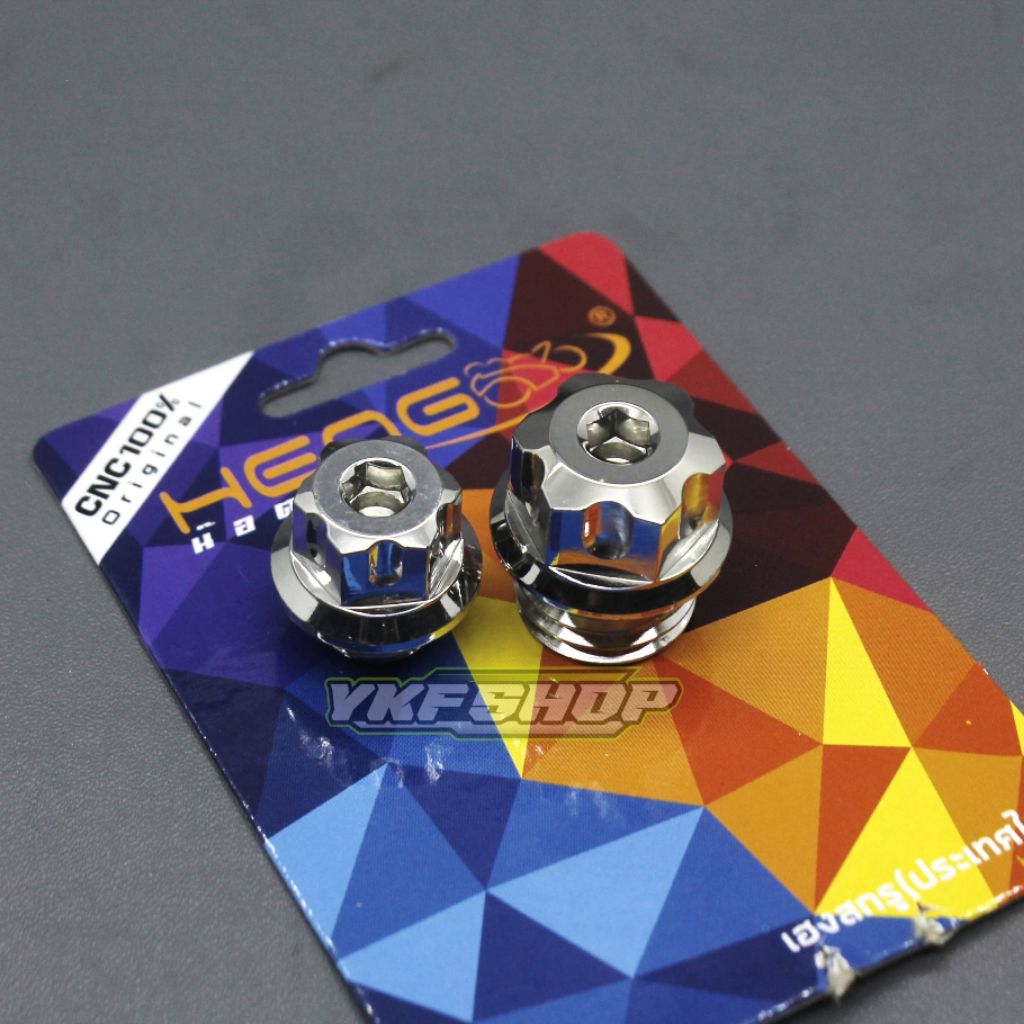 PAKET TUTUP OLI MESIN DAN OLI GARDAN MIO SPORTY SMILE FINO NOUVO SOUL MODEL A1 PROBOLT STAINLESS ORI