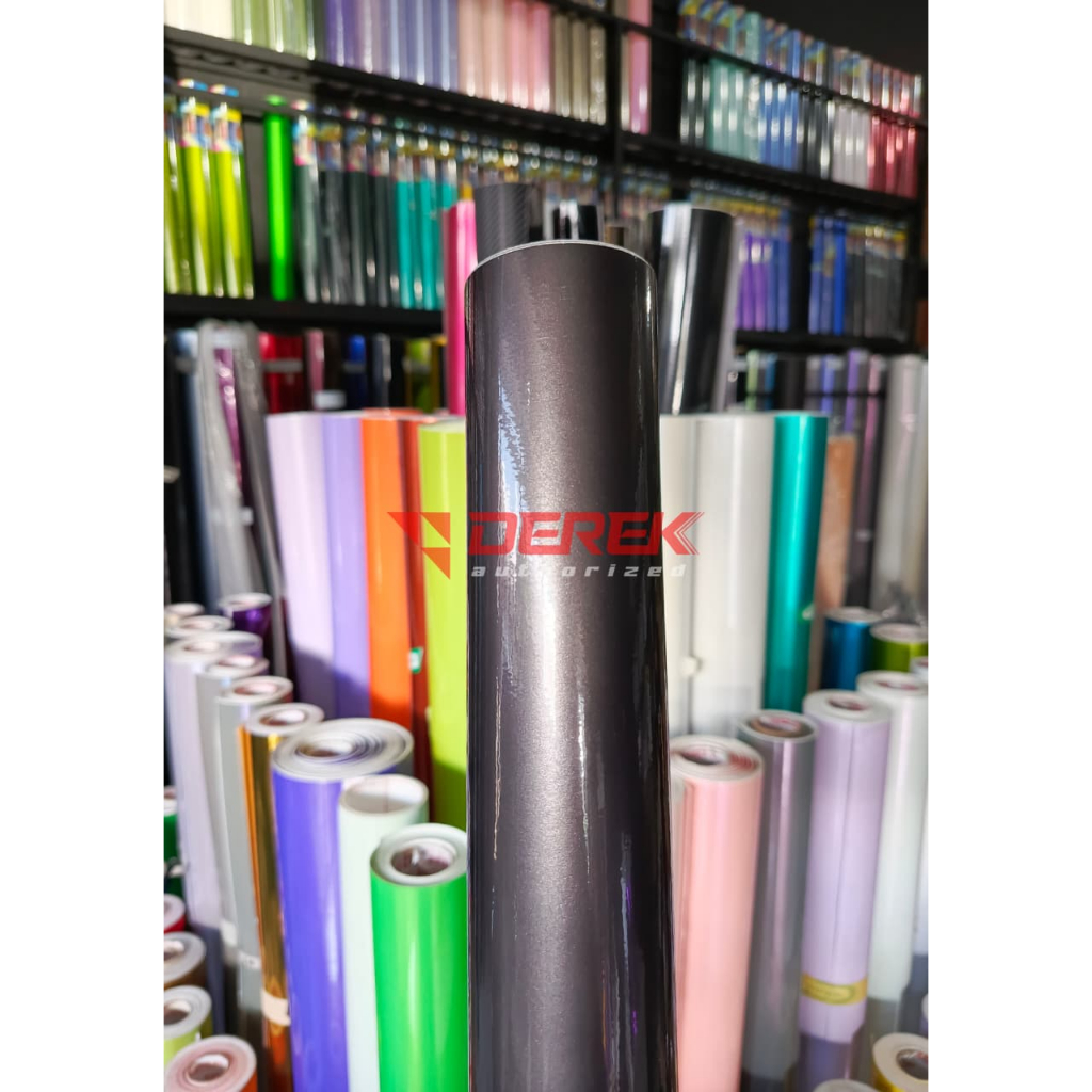 GLOSSY METALLIC LIGHT BLACK Sticker / Skotlet Premium