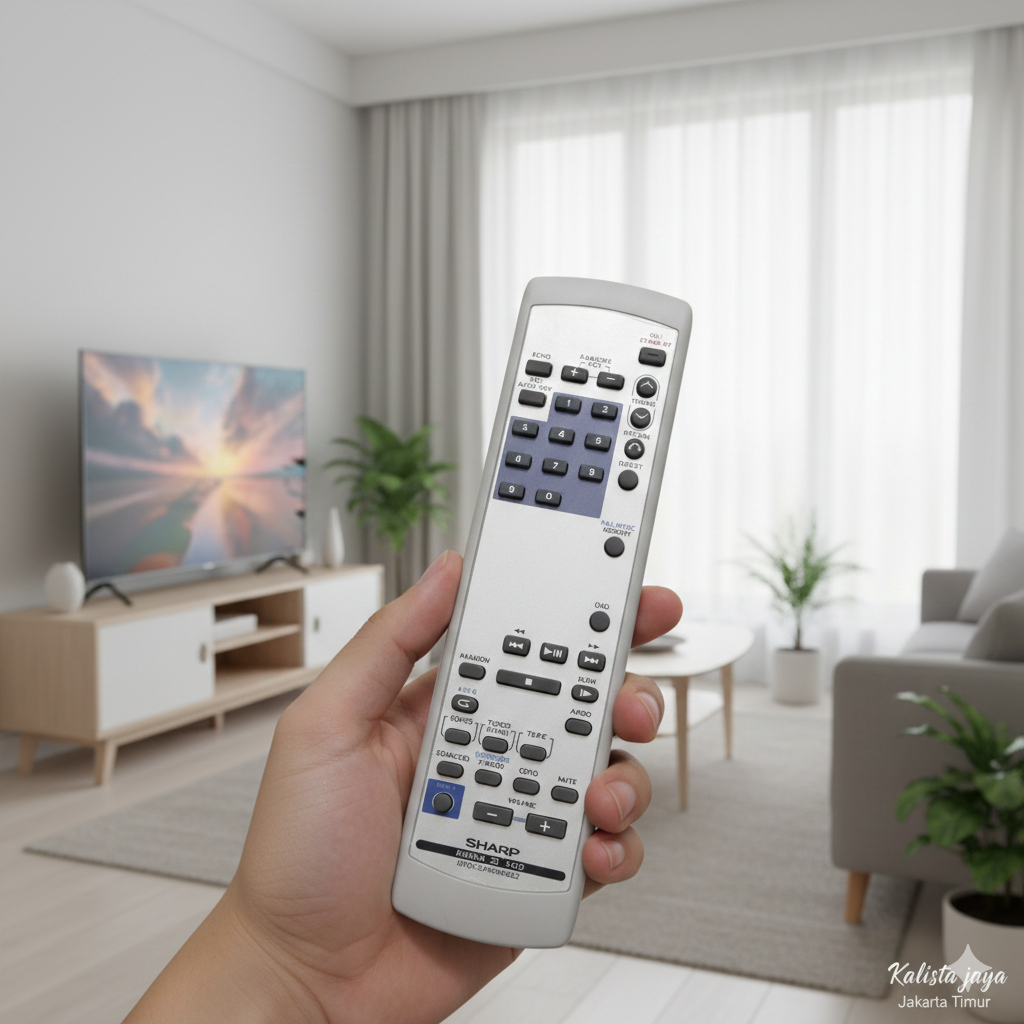 REMOTE REMOT DVD COMPO SHARP RRMCGA004BGZZ ORIGINAL ASLI