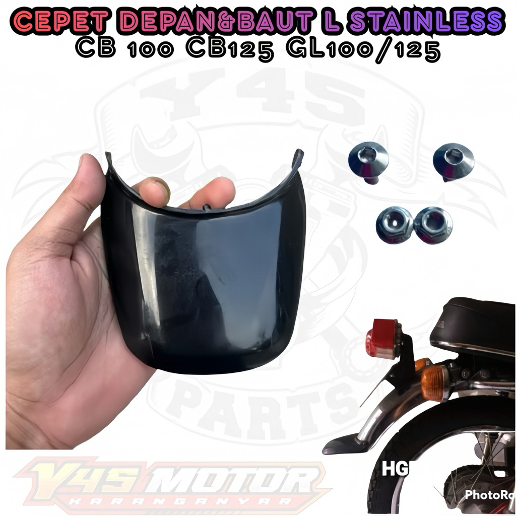 KEPET CEPET SPAKBOR SLEBOR BELAKANG SET BAUT L STAINLESS HONDA CB100 CB125 CG 110 CG 125 GL 100 GL 1