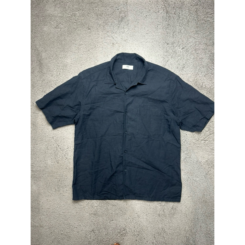 KEMEJA UNIQLO LINEN PRIA ORIGINAL