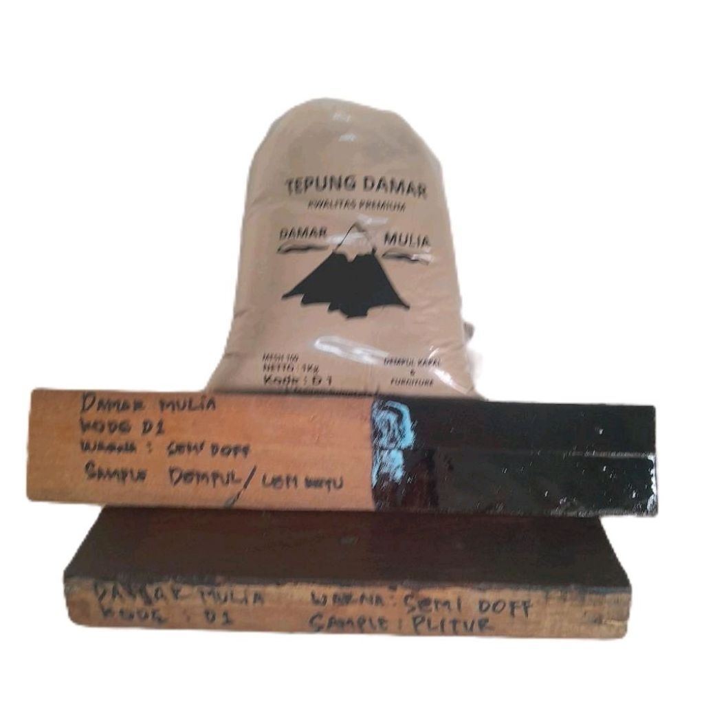 Bubuk Damar/selo bahan Plitur Furniture dan lem kapal kayu Damar Mulia Kualitas Premium kode D1 warn