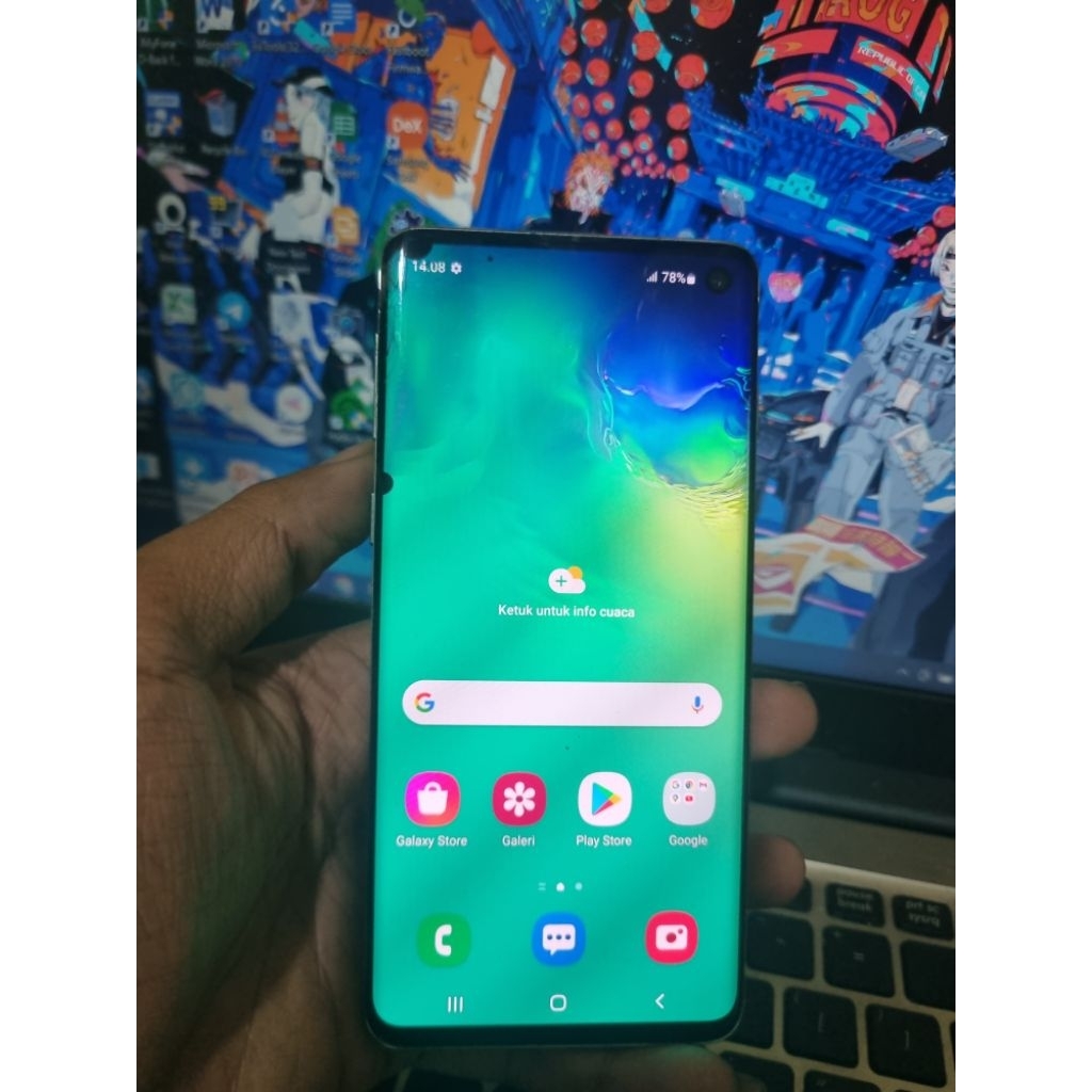 PONSEL FLAGSHIP SAMSUNG GALAXY S10 RAM 8GB ROM 128GB