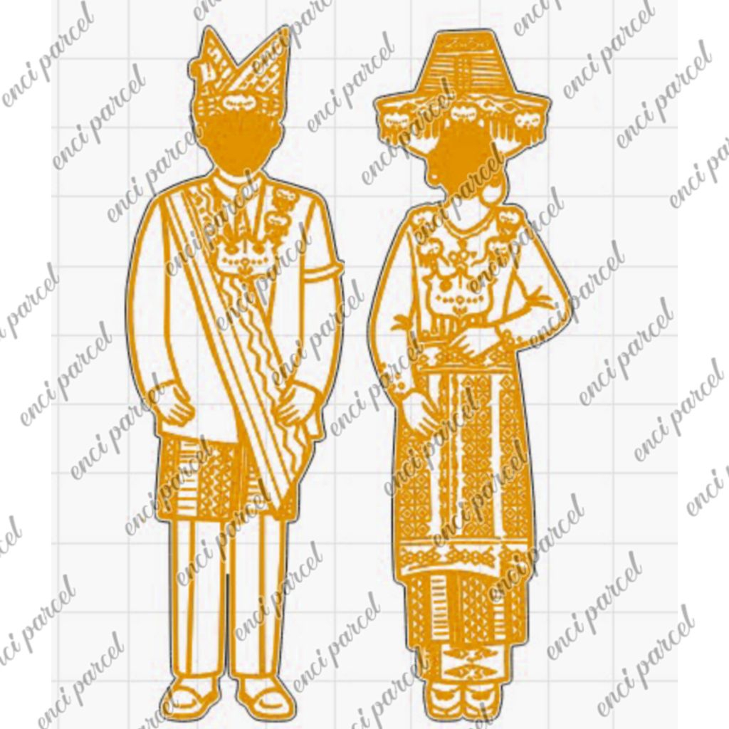 miniatur baju pengantin adat batak karo sumatera utara Sumut nikah pernikahan dekorasi hiasan mahar 