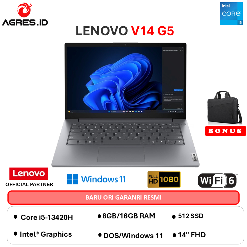 LENOVO V14 G5 I5 13420H - RAM 16GB 512GB WINDOWS 11 14.0FHD  -7FIA