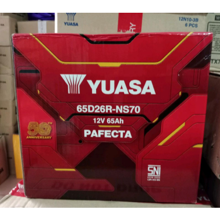 Aki Mobil YUASA NS70 65D26R Pafecta 12V 65Ah Aki basah original Yuasa
