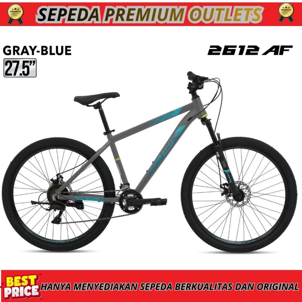 Sepeda Gunung MTB 27,5 Exotic 2612 AF ALLOY 24 Speed Fork Lock