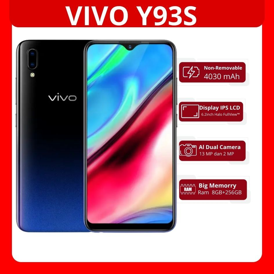 PROMO Smartphone VIVO  Y93s ANDROID  Handphone Ram 8/256GB 6.22inch Baru Fullset