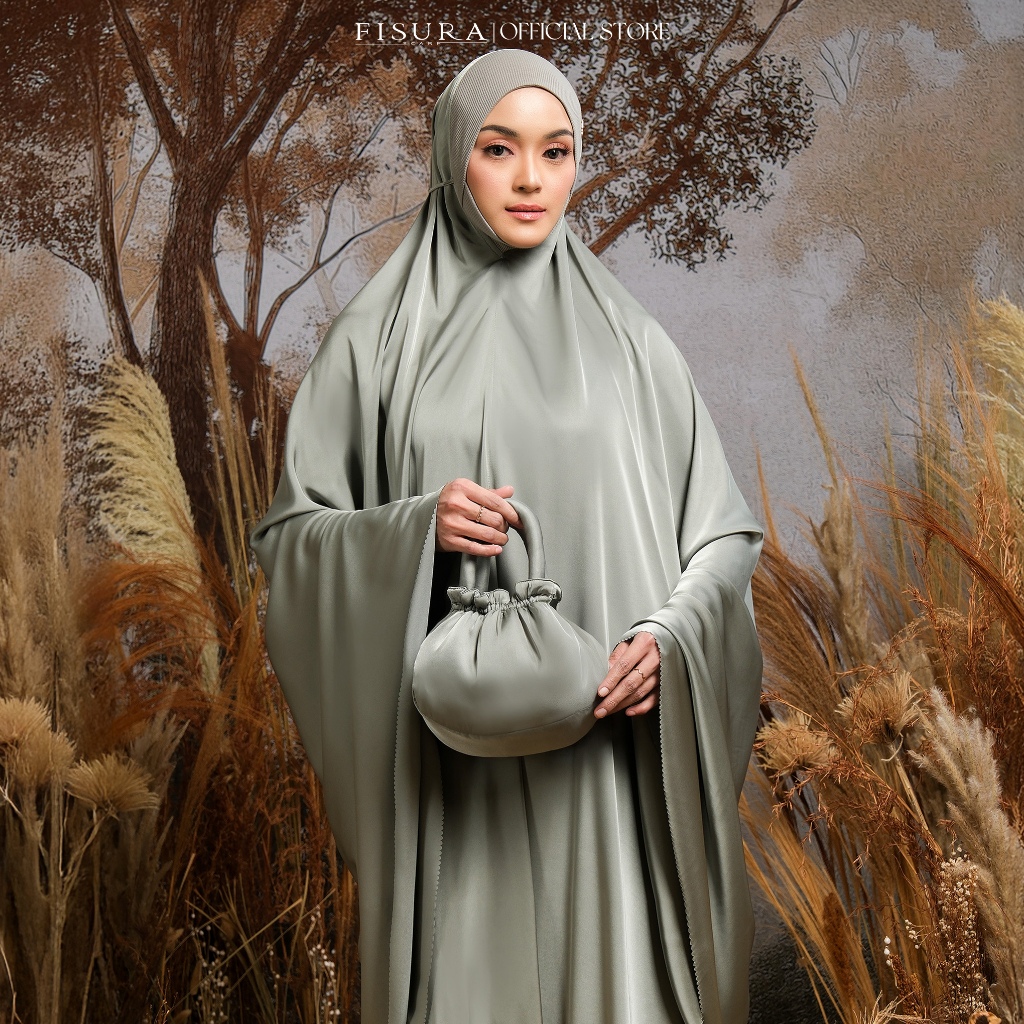 Fisura Scarf Mukena Aisyah Pet Knitting Malay