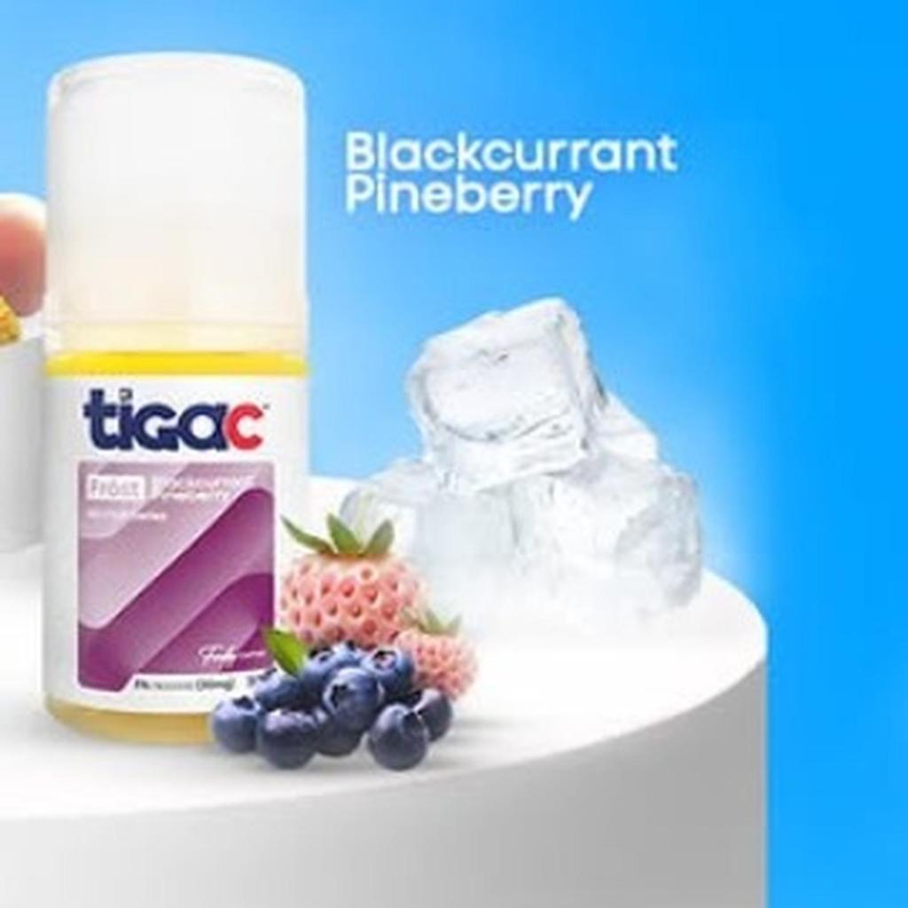 Tigac Blackcurrant Pineberry Salt Nic 30ML by Tigac / Liquid Tigac Mix Fruit Series [ VAPEKU88 ]