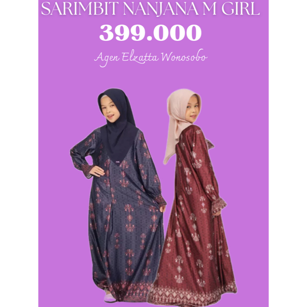 Elzatta Srmbt Nanjana M/L Girl Gamis Anak Perempuan Elzatta