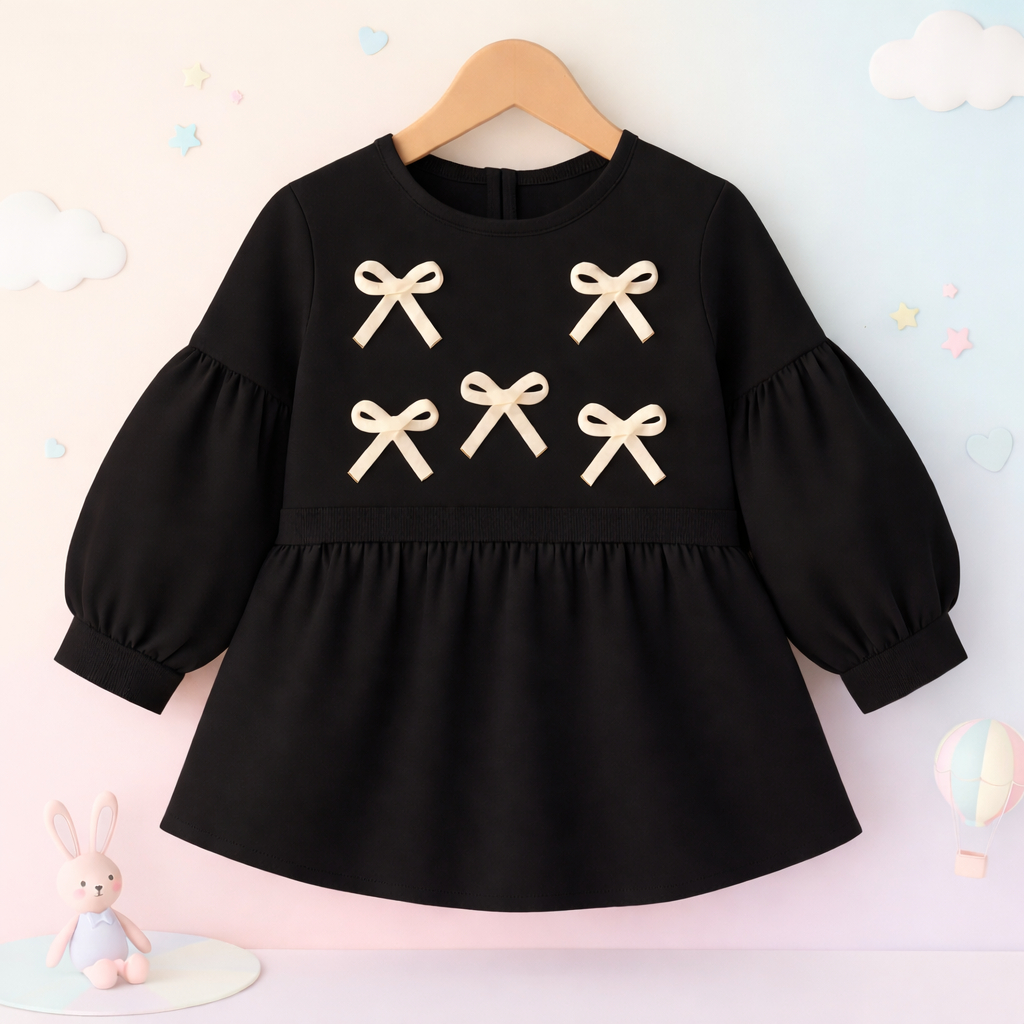 Atasan Anak Blouse Crinkle Airflow Vita Lucu Lengan Panjang 3-12 Tahun