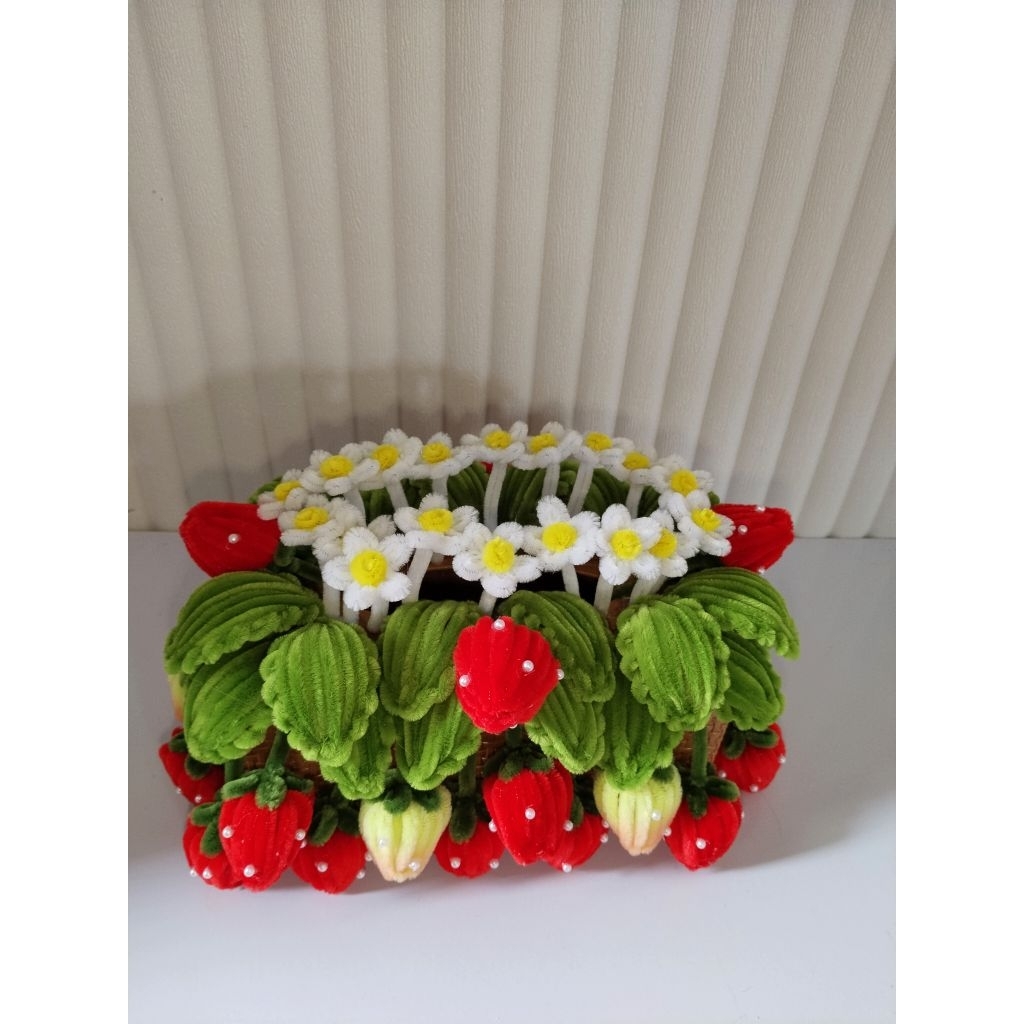 KOTAK TISU HIAS STRAWBERRY | HANDCRAFT| HIASAN RUMAH