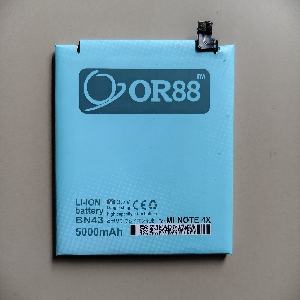Promo  Batre Baterai Xiaomi Redmi Note 4X Snapdragon tipe BN43 original OR88 normal sehat 100% joss 