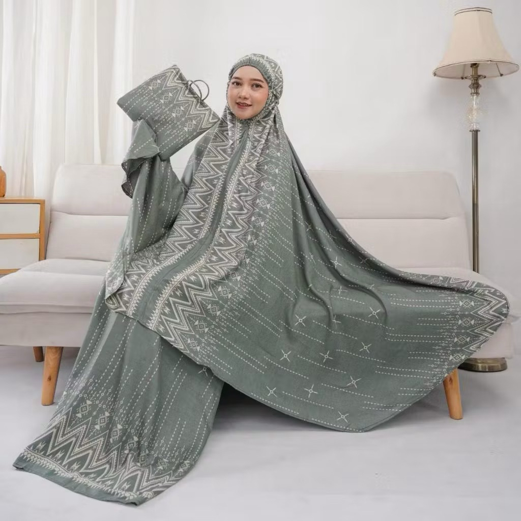 MUKENA RAYON DEWASA / MUKENA RAYON BALI MOTIF BUNGA / MUKENA STANDAR MOTIF