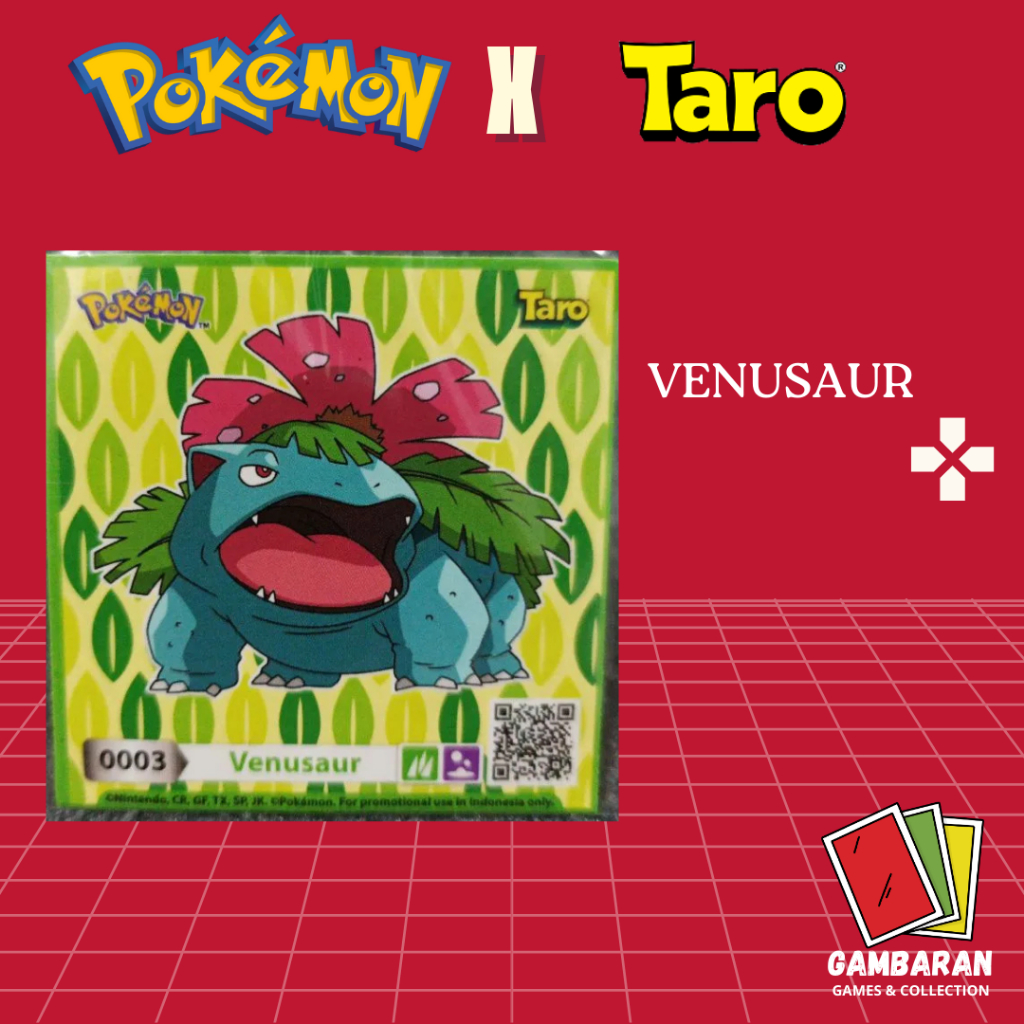 Venusaur #0003 Stiker Pokemon X Taro Promo Koleksi Limited