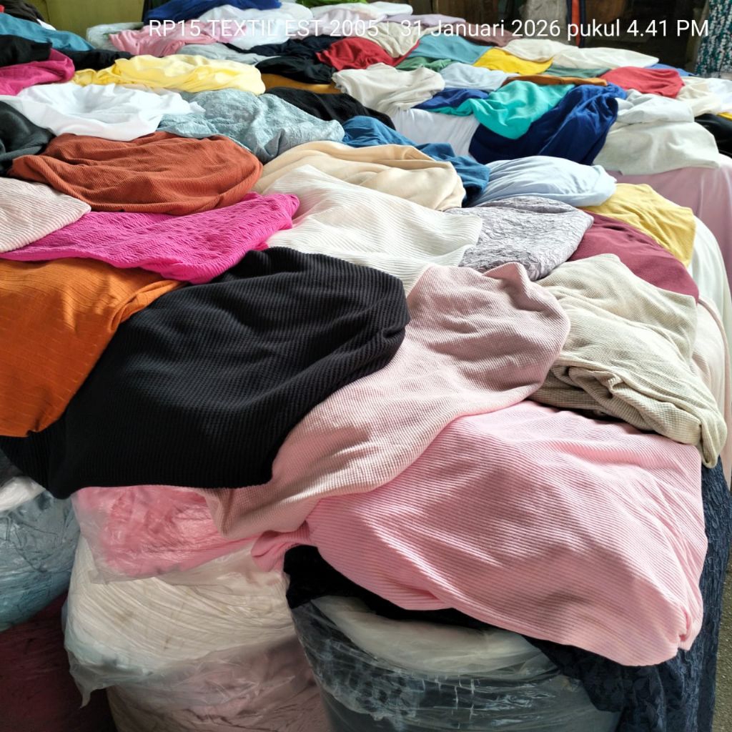 HARGA/0,5 M| KAIN KAOS WAFLLE PREMIUM| KAIN KAOS WAFLLE MANGGO KNIT | BAHAN WAFLLE POLOS PREMIUM