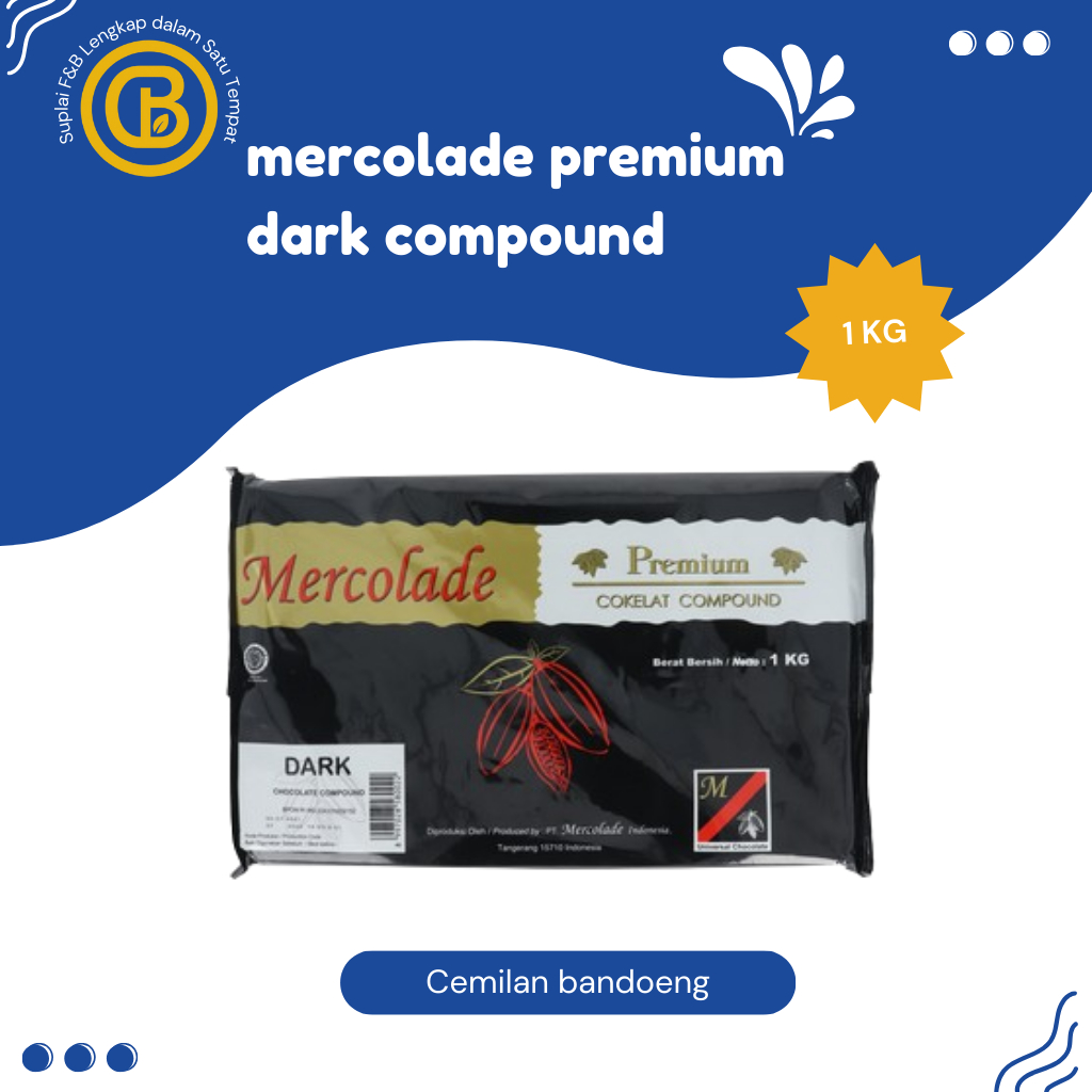 coklat compound dark mercolade premium kemasan 1 kg