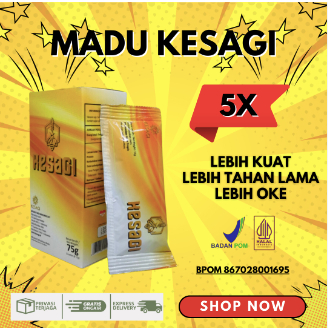 Madu Kesagi Original BPOM - Madu Serbuk Herbal Peningkat Stamina Pria - Paket 2 Box Dapat Bonus 2