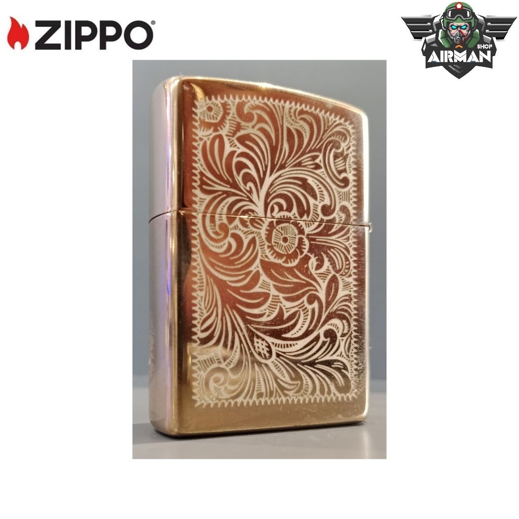 Zippo Lighter - Reg Brass Venetian
