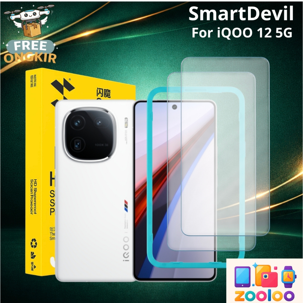 SmartDevil Tempered Glass IQOO 12 5G HD Case Friendly