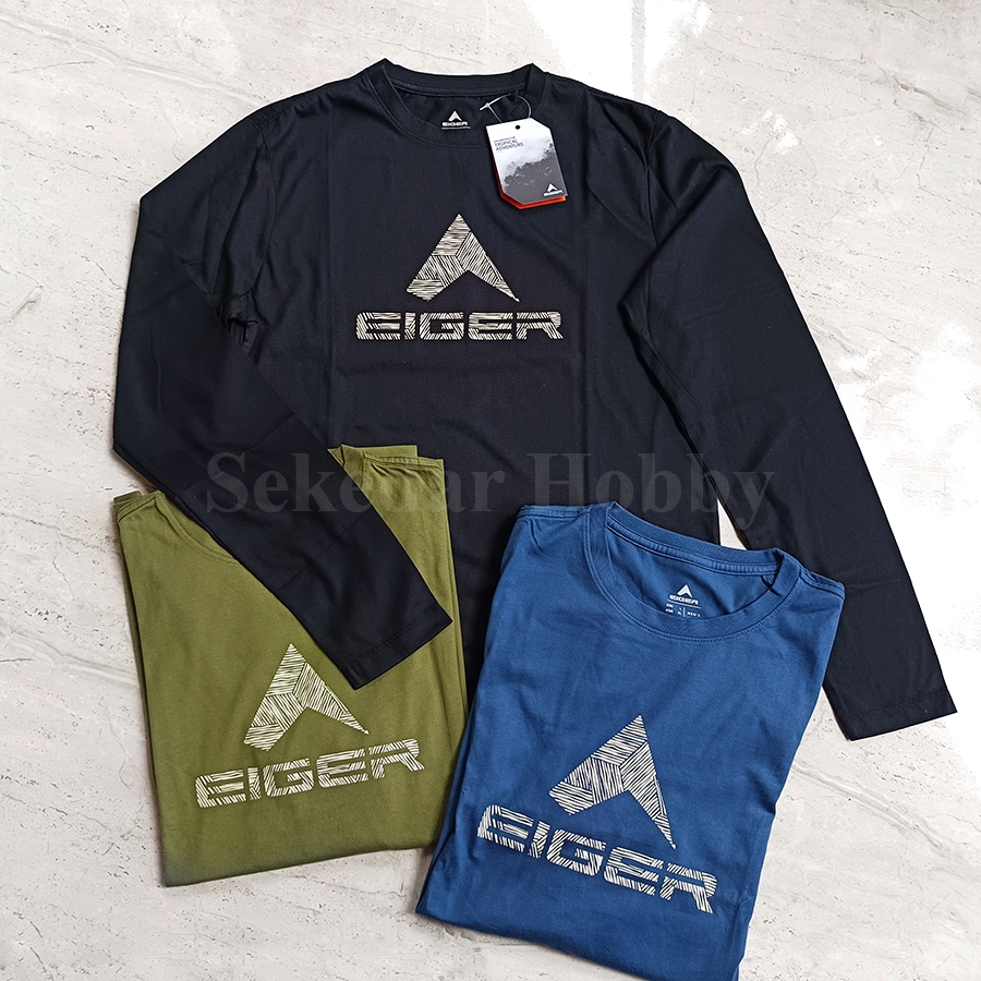 KAOS LENGAN PANJANG EIGER ENTISCH  ORIGINAL KAUS OUTDOOR PRIA COTTON