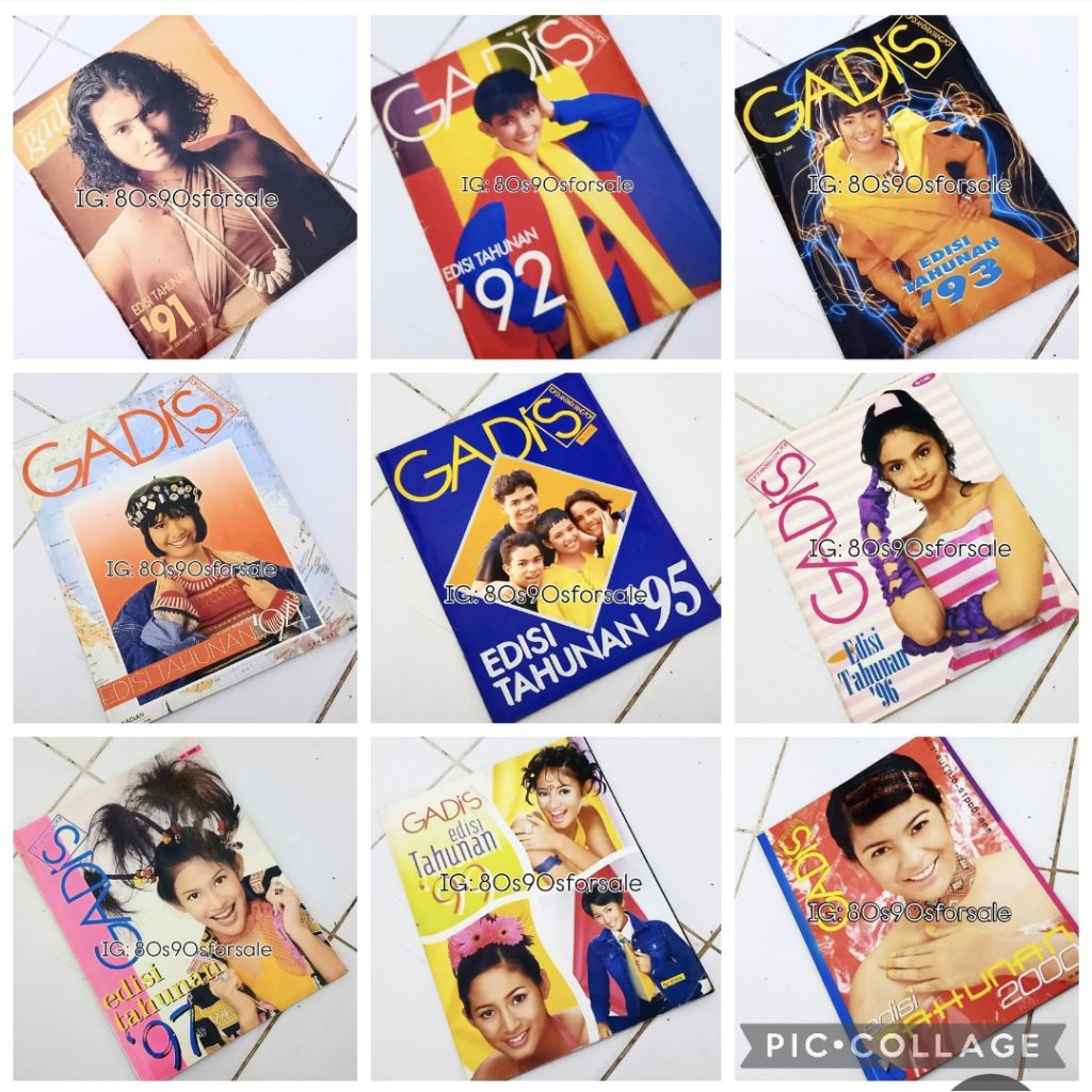 MAJALAH GADIS JADUL 90an Edisi Tahunan 1991 1992 1993 1994 1995 1996 1997 1999 2000