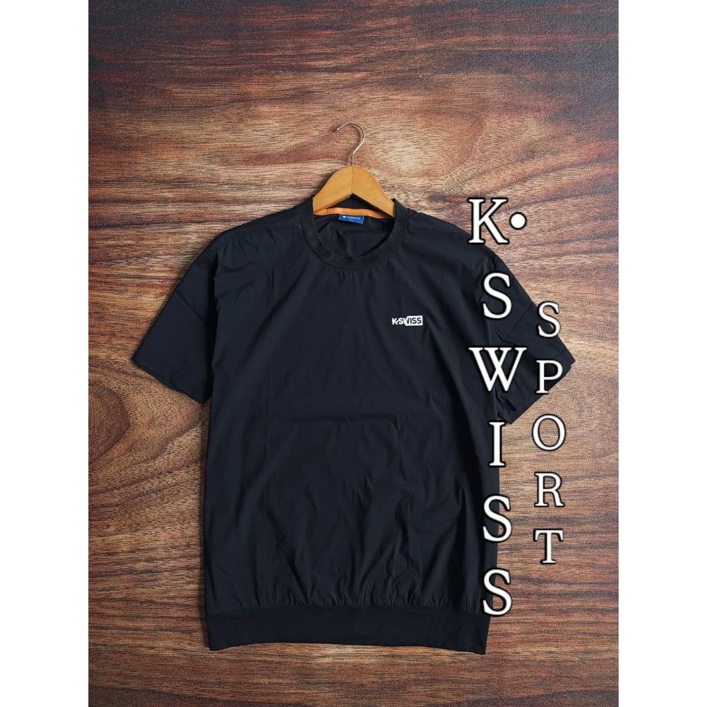T-SHIRT KAOS K•SWISS SPORT RUNNING & HIKING ARR SABLON PRIA/UNISEX BEKASPAKAI