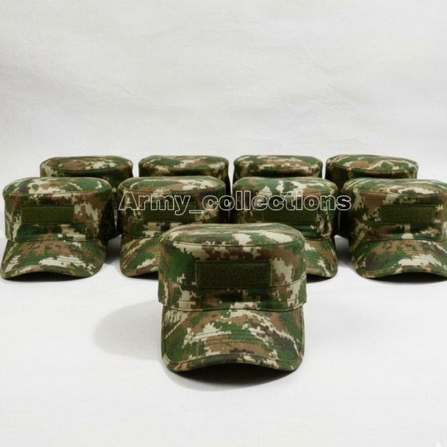 Topi Pet PDL TNI AD Loreng Sage Green| Topi Pet Loreng Terbaru