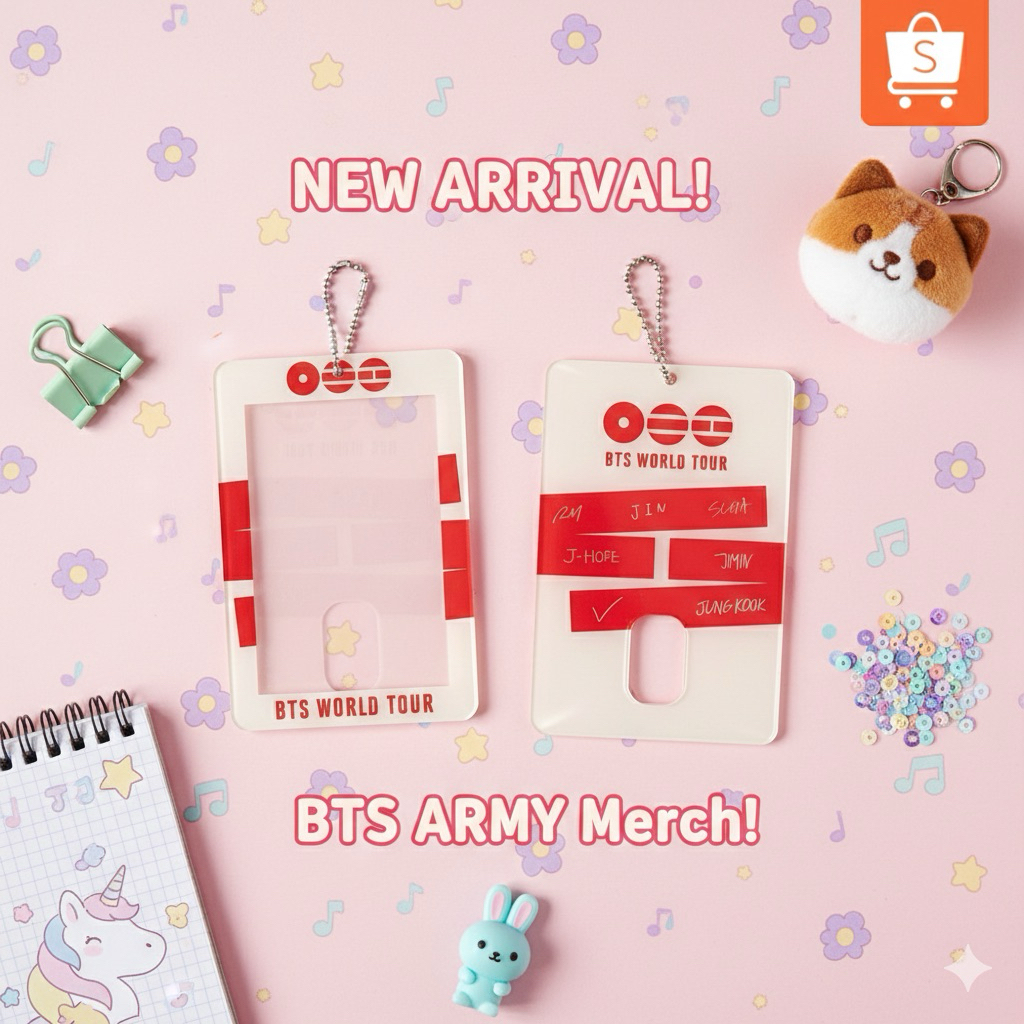 Luvele PC Holder Akrilik BTS | Photocard Holder K-Pop 7x10cm Aesthetic Cahol