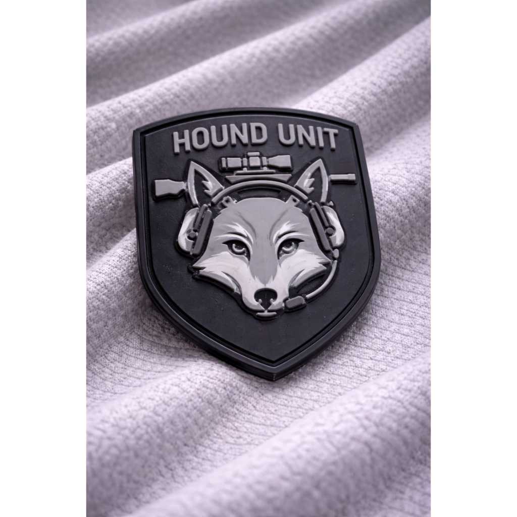 Patch Bordir Custom Rubber Silikon Polyester Logo Pakaian Patroli Taktis Hitam