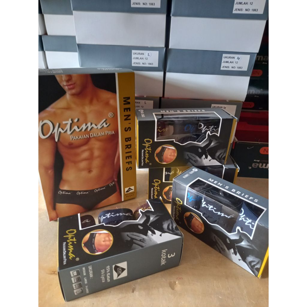 3 PCS CD / Celana Dalam Pria Optima 1863