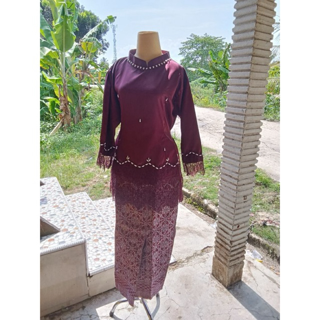 baju setelan kebaya modern terbaru/baju setelan rok songket
