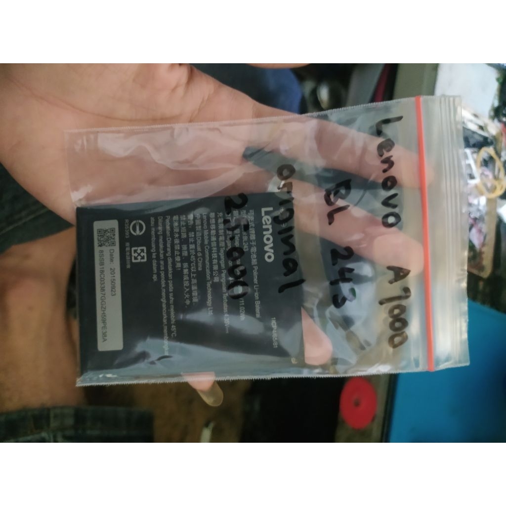 Baterai Lenovo A7000 Original Cabutan Second