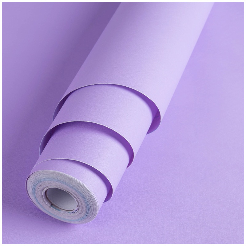 Wallpaper Dinding Stiker Ungu Muda 4M x 45CM