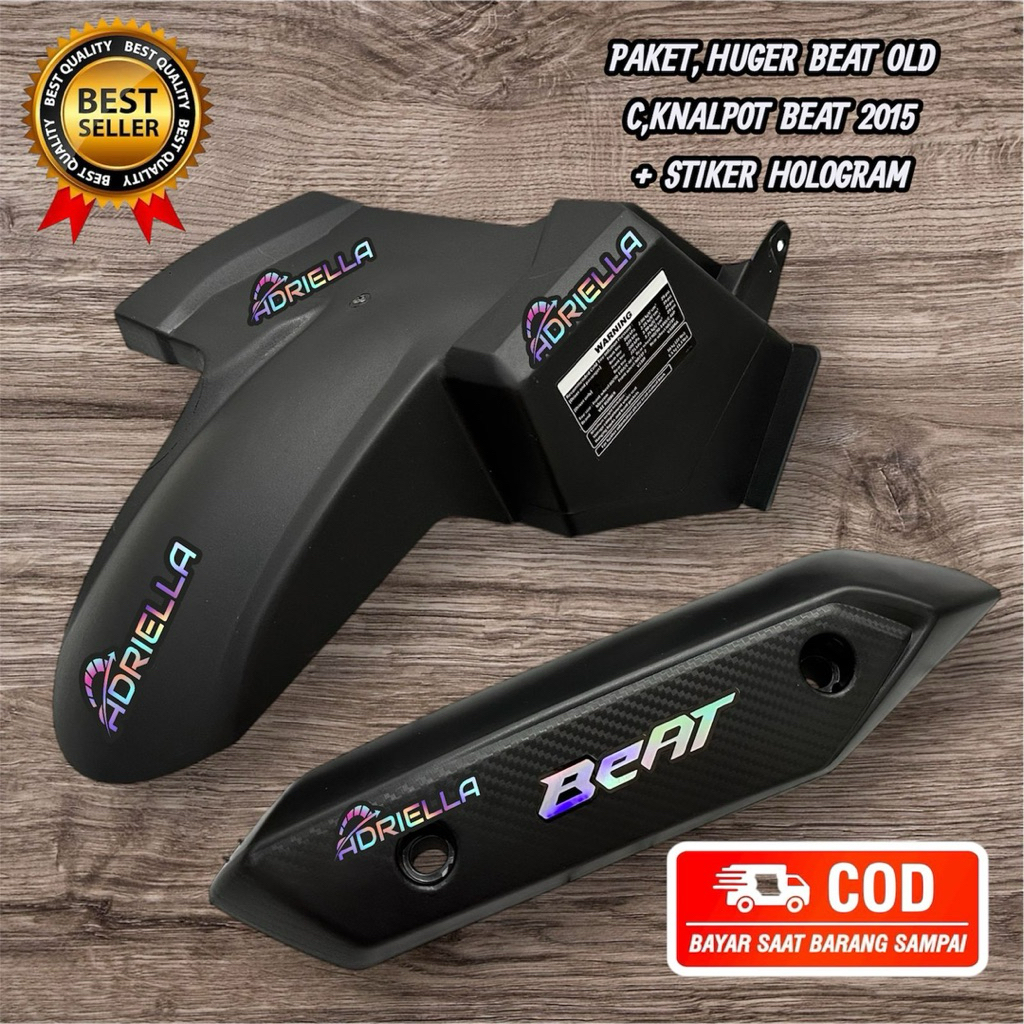 Paket Hugger Beat 2012-2019 + Cover Knalpot Beat Karbu - Beat 2015 - Beat 2017 - Beat 2020 - Beat Es