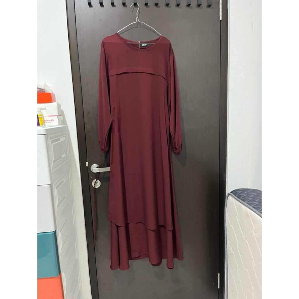 ABAYA GAMIS PRELOVED MURAH MERAH MAROON