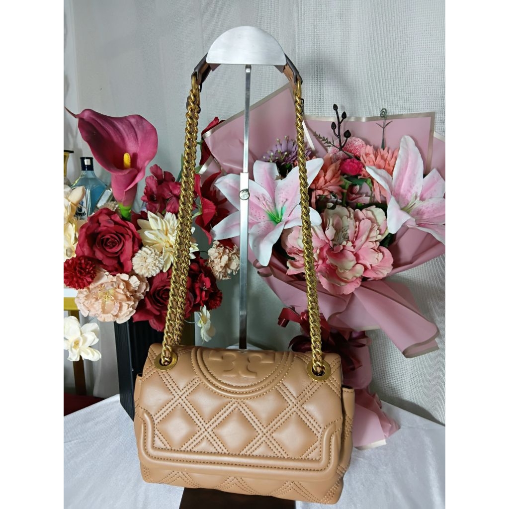 TORY BURCH FLEMING SOFT SMALL CONVERTIBLE TIRAMISU