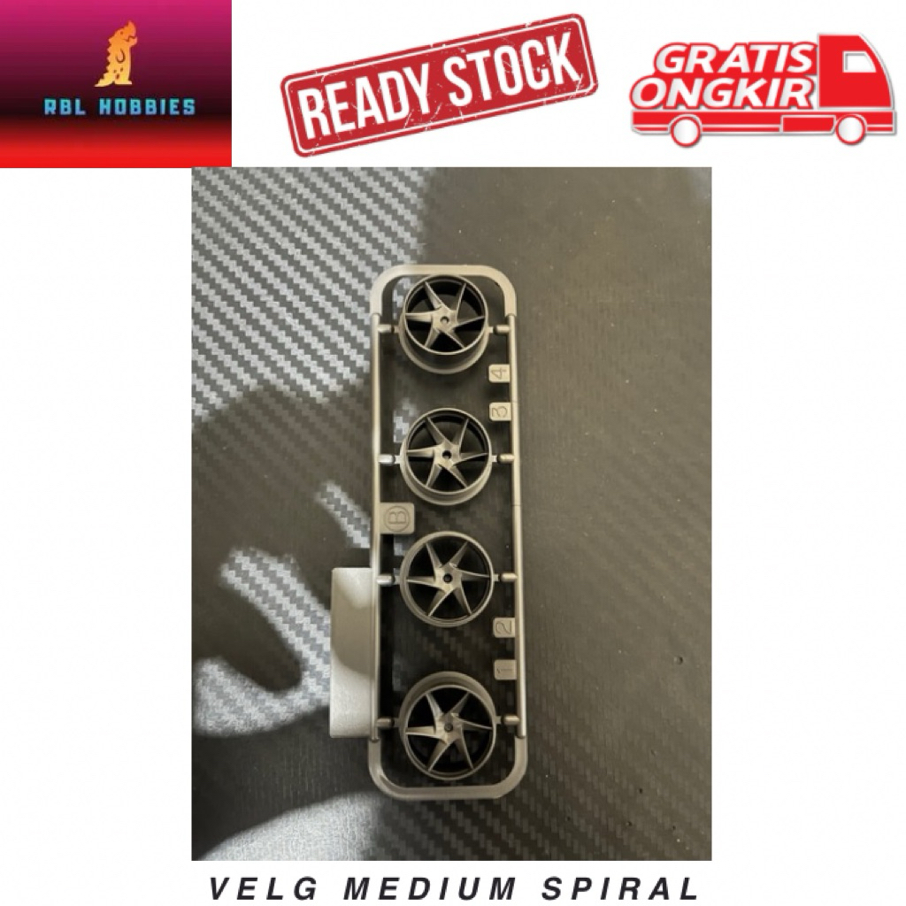 Tamiya Velg Medium Spiral Original Loose Kit Mini4WD